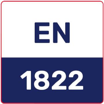 Højeffektivitets luftfiltre testet according to DS/EN 1822